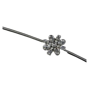 欧美气质夸张银色大水晶花闪钻朵项链choker女短款个性锁骨项圈潮