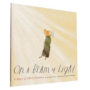 【现货】乘着一束光 阿尔伯特爱因斯坦的故事 On a Beam of Light:A Story of Albert Einstein英文原版儿童绘本自传励志成长礼物
