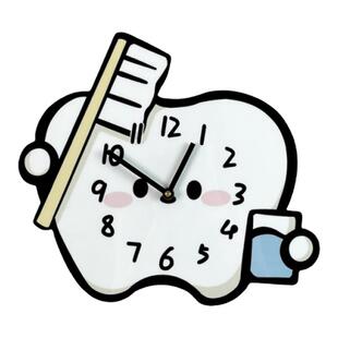 口腔牙科诊所挂墙挂钟卡通创意现代装饰时钟家用新款静音创意钟表