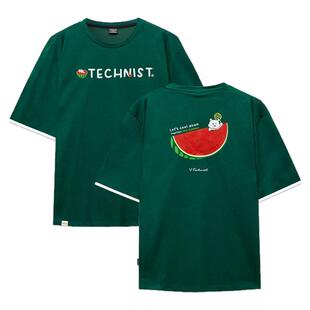 韩国品牌特价technist羽毛球服短袖男女同款运动透气休闲上装T恤