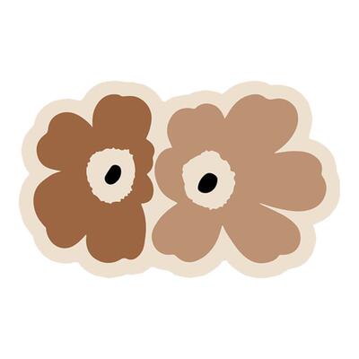 花朵形状地垫浴室吸水侘寂风