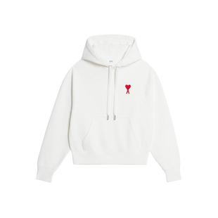 Ami Paris男女同款ADC连帽卫衣 红色爱心经典款卫衣ami官方旗舰店