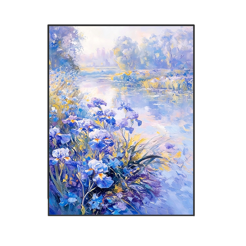 鸢尾花数字油画diy填色画零基础
