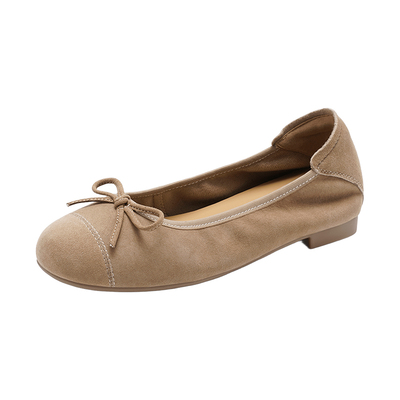 哈森软底芭蕾鞋女精致时尚蝴蝶结舒适浅口单鞋2026新款HWS260185