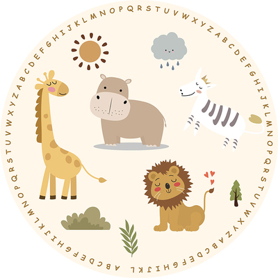 圆形地毯儿童房爬行垫防水