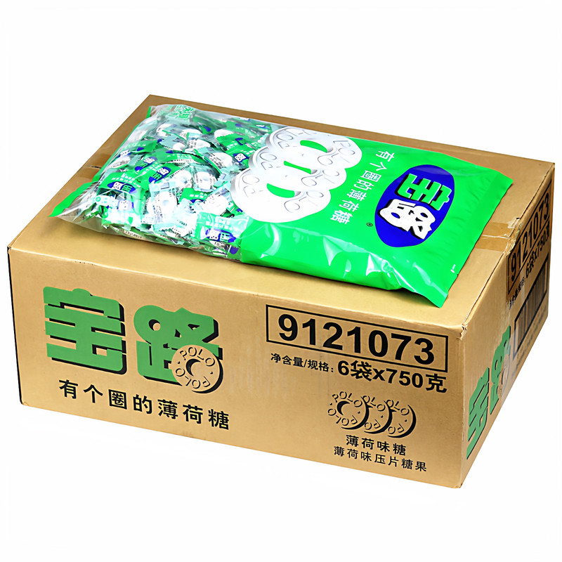 雀巢宝路薄荷糖750gx6袋整箱批