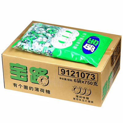 雀巢宝路薄荷糖750gx6袋整箱批