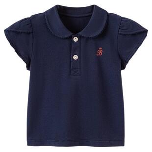 babylove女宝宝短袖t恤夏季薄款Polo衫时尚百搭上衣儿童外出夏装