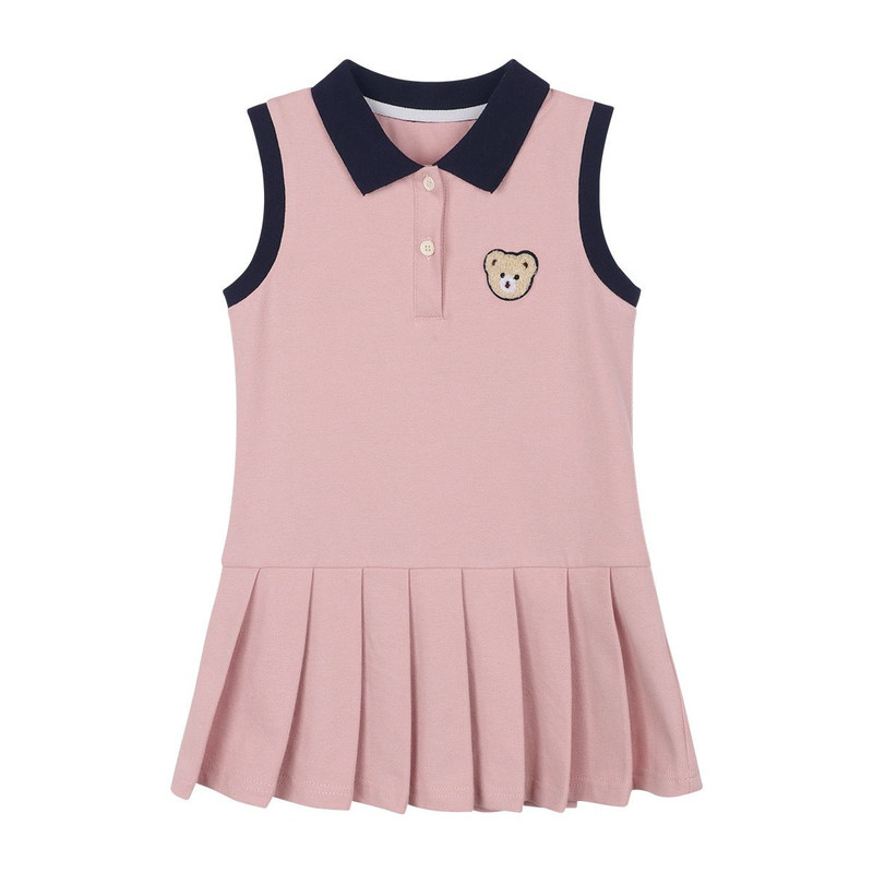 女童连衣裙夏季卡通学院风背心裙