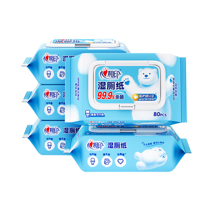 心相印湿厕纸80抽10大包