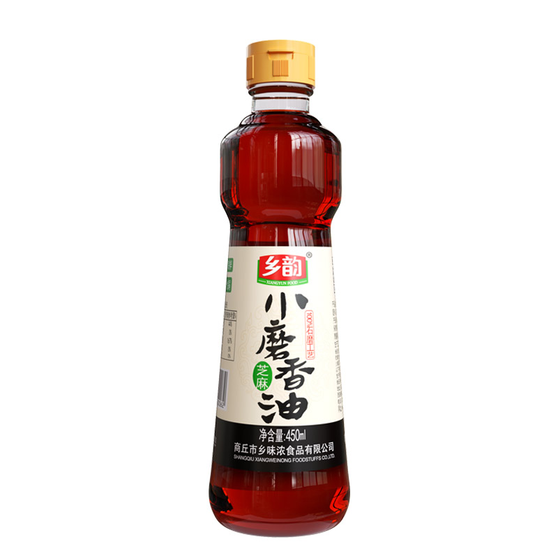 河南特产乡韵小磨芝麻香油450ml