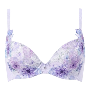 华歌尔Wacoal内衣女聚拢小胸上托收副乳日系蕾丝性感红色文胸罩