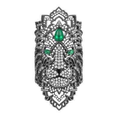 APM Monaco 镶晶钻狮子戒指夸张个性轻奢女 A18975XKGR