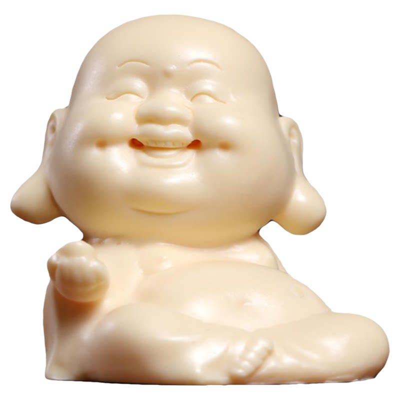 象牙果雕刻送宝弥勒佛文玩手把件装饰品创意车载中控台小摆件佛像