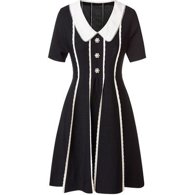 翻领粗条纹连衣裙MaxRieny