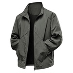 2025春秋季新款男士夹克薄款翻领工装休闲冲锋衣修身百搭潮流外套