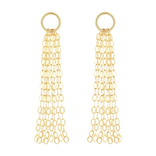 ILCO尤珂 18K金长款流苏耳线素金时尚轻奢高级感蛇骨链耳饰耳环女