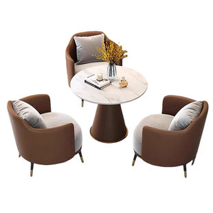 高端洽谈桌椅组合办公沙发酒店商场休息区会客沙发茶几套装接待椅