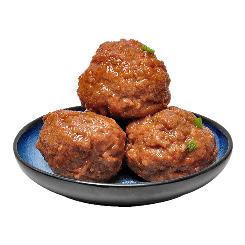 上海风味红烧狮子头四枚红烧肉丸子四喜丸子贡丸真空熟食加热即食