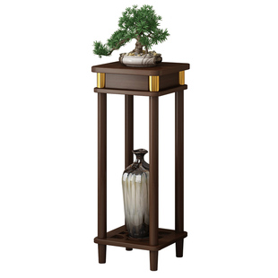 客厅落地式花架子家用花盆托架非实木摆件架新中式花台植物摆放架