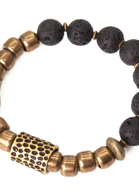 曲尾花原创设计风复古个性手链