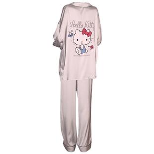 Gukoo/果壳睡衣女春秋款新款冰丝女士家居服套装C