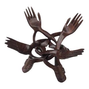 果盘架子 支架托架底座实木佛手架手花架整体实木根雕摆件工艺品