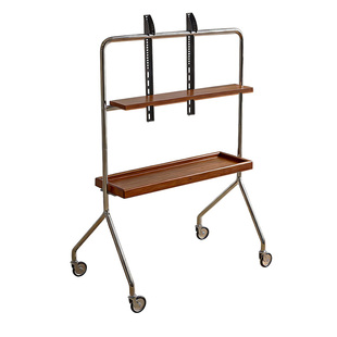 可移动电视机支架客厅小户型落地复古电视柜简约会议室显示器挂架