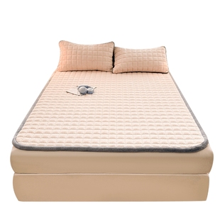 A类牛奶绒床盖单件冬季加绒珊瑚绒毛绒毯榻榻米夹棉床单人三件套