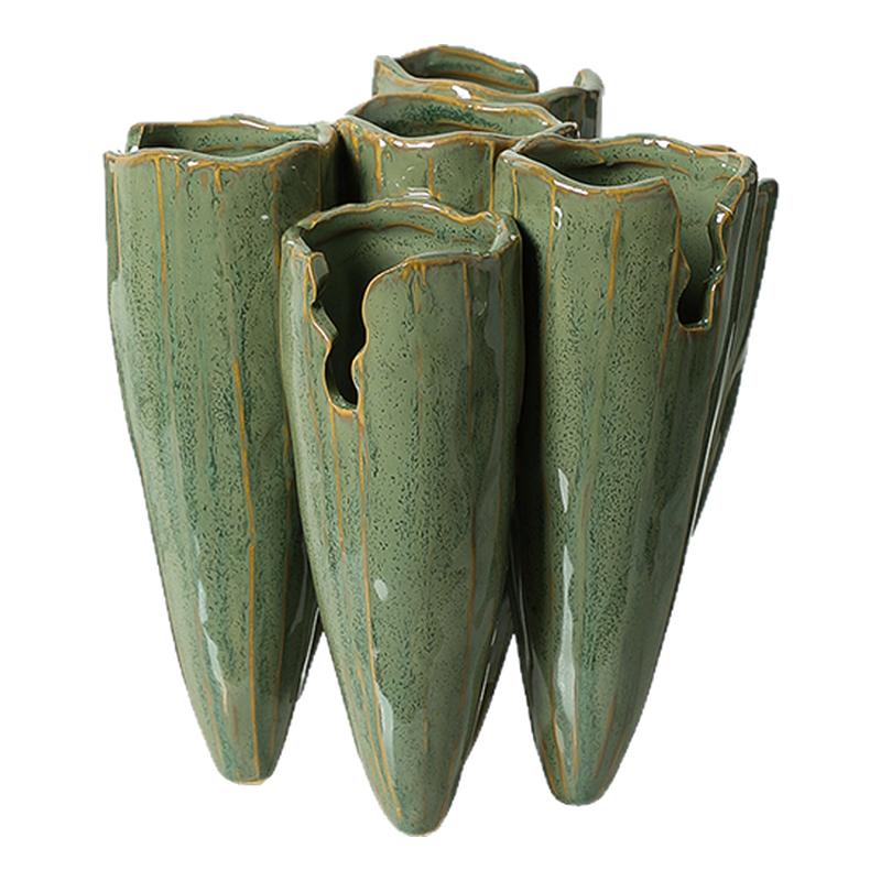 创意多管陶瓷花瓶客厅插花装饰