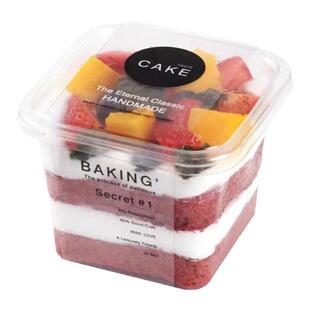 方形慕斯豆乳蛋糕包装盒木糠杯水果捞打包盒子提拉米苏烘焙西点盒