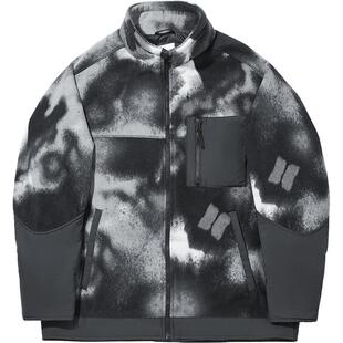 中国李宁外套男士新款男装上衣春秋季摇粒绒加绒保暖宽松运动服