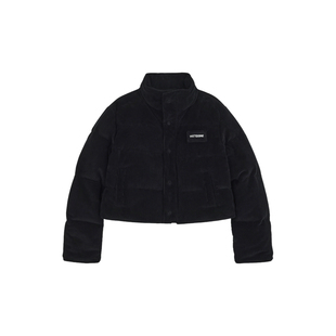 WE11DONE女士灯芯绒修身休闲羽绒夹克