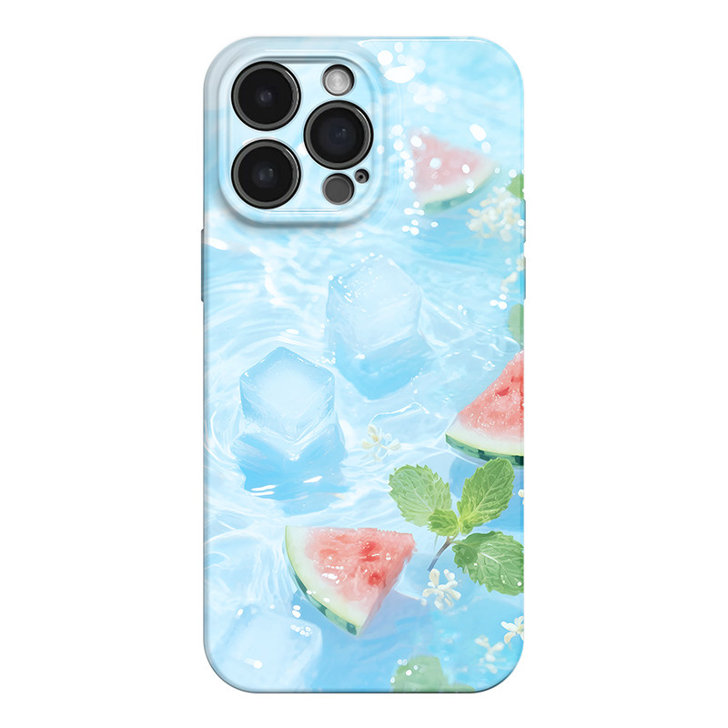 冰镇西瓜 夏日清新适用苹果iphone17手机壳华为pura70小米15荣耀x50红米k80高级感小众vivox200新款一加ACE5