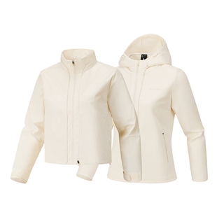 Skechers斯凯奇秋冬新款修身舒适梭织外套针织连帽外套P126W034