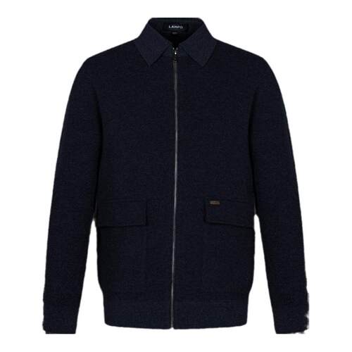 【7030】LAMPO/蓝豹男外套羊绒时尚翻领商务休闲百搭毛衣