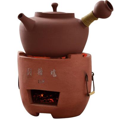 粗陶紫砂泡茶壶手工侧把壶