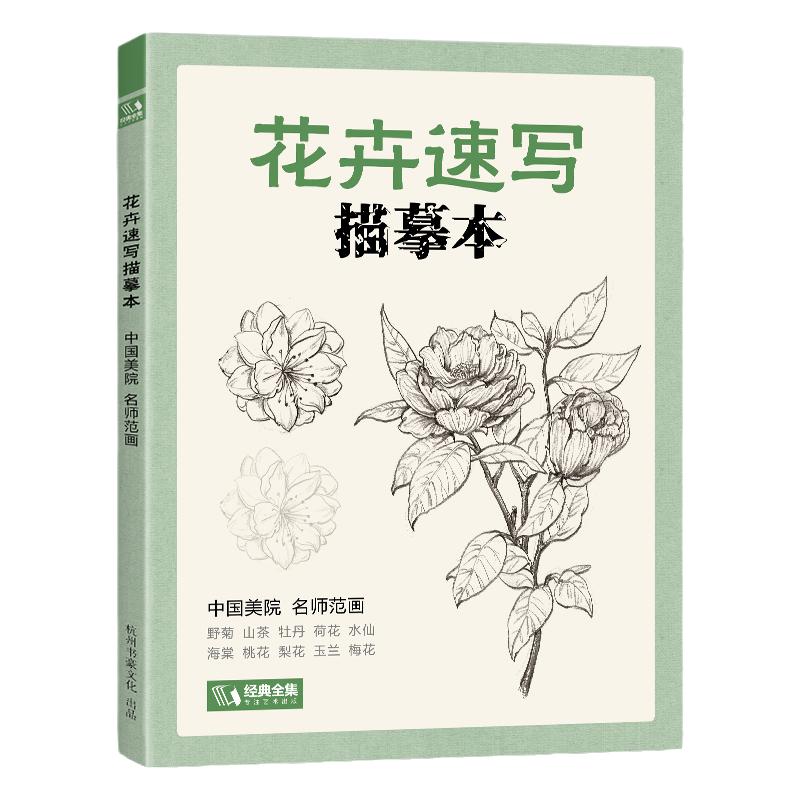经典全集 花卉速写描摹本 零基础画画入门新手自学教程书籍线描花卉临摹手绘初学者学绘画教材铅笔画素描速写描摹画稿美院名师范画
