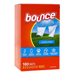 进口Bounce邦氏柔顺香衣纸烘干机用香衣片除皱烘留香去味防静电