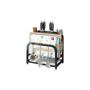 刀架置物架厨房放菜刀板锅盖一体多功能台面砧板筷子笼刀具收纳架