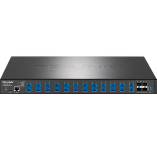 普联TP-LINK TL-SH5428F-2A三层网管光纤网络交换机4万兆SFP+口24千兆SC内置光模块单模VLAN汇聚核心层云管理