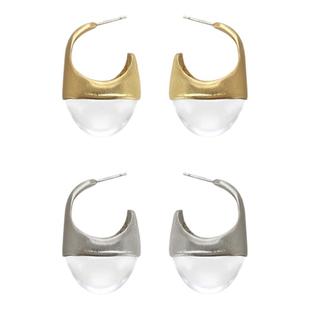 SOFT ROOM拉丝松果清透耳环纯银耳针小众设计轻奢极简高级