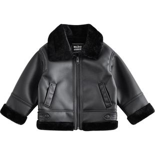 [加绒]马克珍妮男女童仿皮毛一体皮衣夹克 儿童外套冬装231213