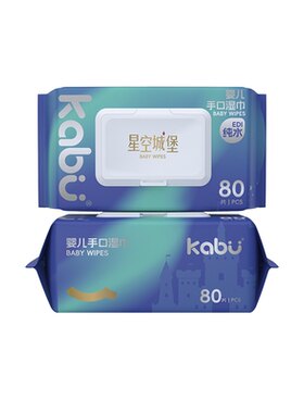 卡布婴儿手口湿巾80抽温和不刺激