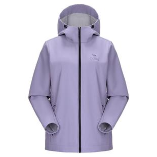 骆驼户外冲锋软壳衣女士2025新款春秋加绒防风外套连帽保暖夹克男