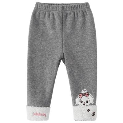 杰里贝比女童薄绒打底裤秋冬