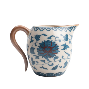 陶迷汝窑公道杯青花陶瓷茶海泡茶分茶器水墨公杯功夫茶具茶道配件