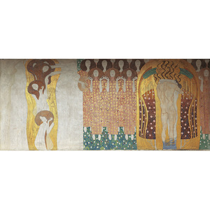 艺术、天堂合唱团和拥抱克里姆特高清油画原版作品装饰画图片素材