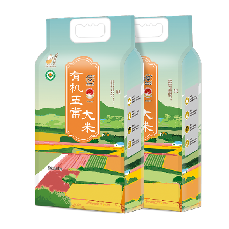 壹升善粮东北大米有机五常大米5kg*2袋粳米GB/T19266黑龙江大米