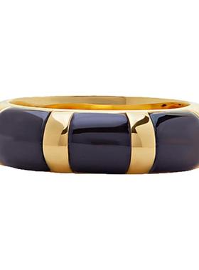 MonicaVinader条纹黑玛瑙戒指